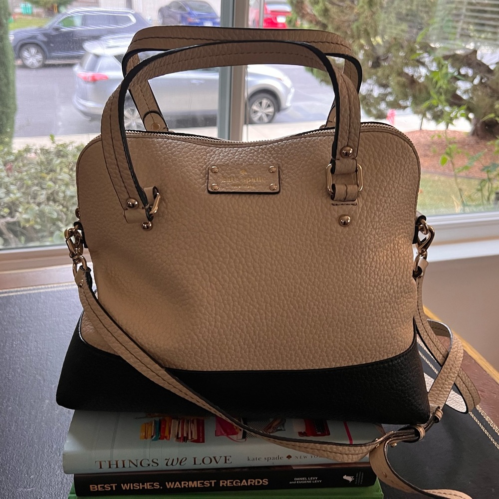 Kate spade pebbles leather handbag with handles & removable cross body strap - Picture 6 of 8